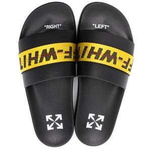 Women’s off white slides